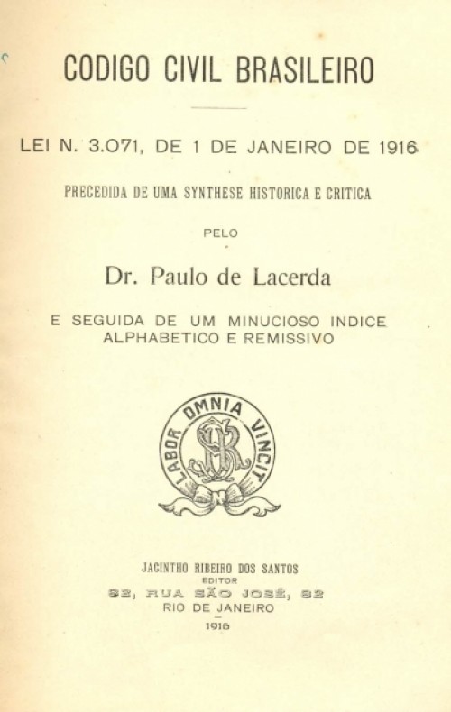 Entra em vigor o Código Civil Brasileiro