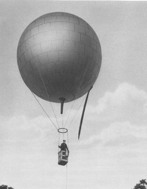 Santos Dumont sobrevoa Paris no balão Brasil